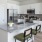 a kitchen with white cabinets